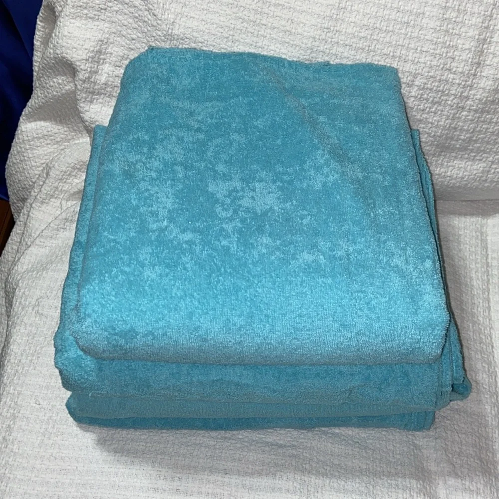 linum home textiles standard size chaise lounge COVER, set of 2 aqua
